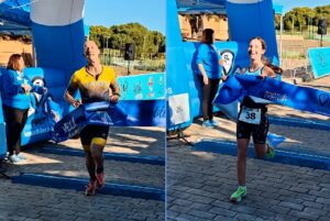 Juan Barrios y Lucía Faus cruzan la meta en el Campeonato de Melilla de Duatlón Cros