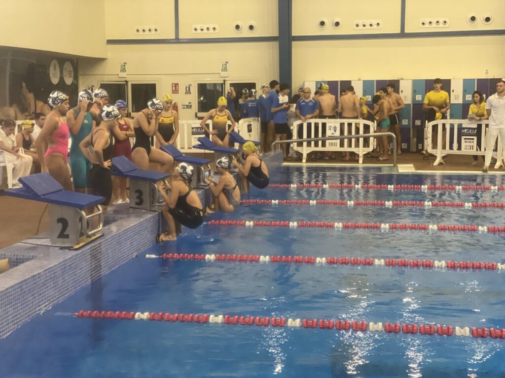 Nadadores en la piscina durante el XIX Trofeo Ciudad de Melilla
