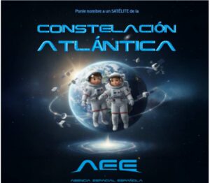 Cartel del concurso para nombrar un satélite de la Constelación Atlántica