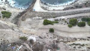 Vista del Barranco del Quemadero en Aguadú con daños visibles