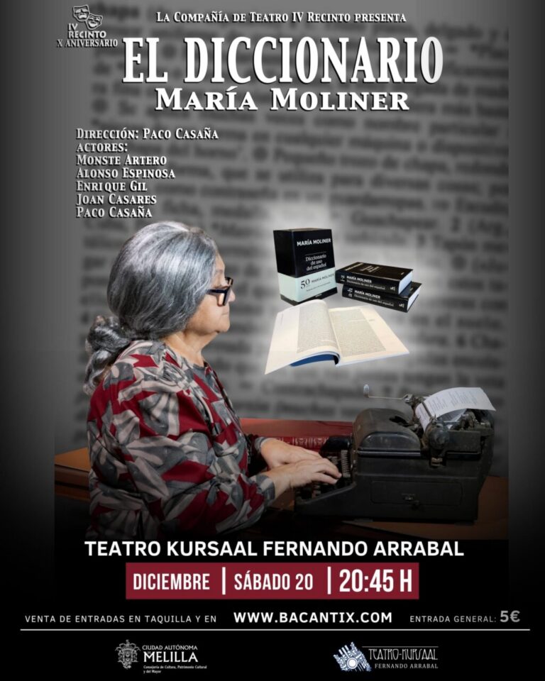 Cartel de la obra 'María Moliner' en el Teatro Kursaal