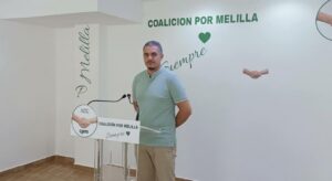 Hafid Mohamed, portavoz de Coalición por Melilla en una rueda de prensa