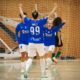 Jugadoras del Melilla Torreblanca celebrando un gol en un partido de fútbol sala femenino