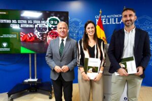 Miguel Marín y otros presentando estudio sobre juego online en Melilla