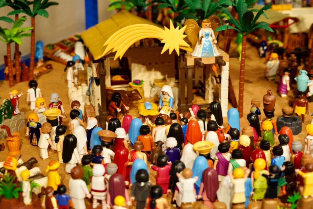 Belén de Playmobil con personajes de dibujos animados en Melilla