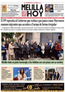 Portada del periódico Melilla Hoy del 11 de diciembre de 2025