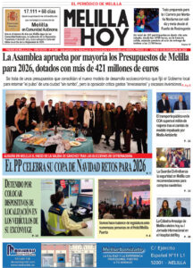 Portada del periódico Melilla Hoy del 19 de diciembre de 2025