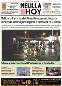 Portada del periódico Melilla Hoy del 4 de diciembre de 2025.