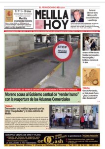 Portada del periódico Melilla Hoy del 21 de diciembre de 2025