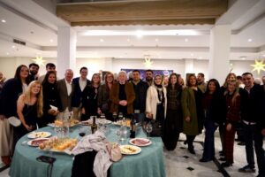 Miembros del PP celebrando la copa de Navidad en Melilla