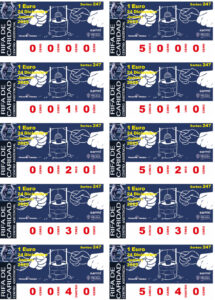 Boletos de la Rifa de la Caridad para el miércoles 24 de diciembre 2025