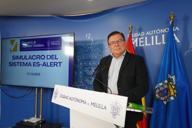 Presentación del simulacro del sistema de alerta en Melilla