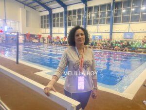 Sonia Urbaneja en el Trofeo de Navidad de Natación en Melilla