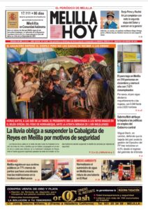 Portada del periódico Melilla Hoy del 6 de enero de 2026