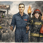 Ilustración crítica sobre Pedro Sánchez y el Ministerio de Trabajo