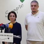 Hafid Mohamed y Dunia en conferencia de prensa sobre pobreza en Melilla