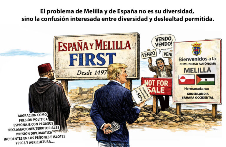 Ilustración sobre el presente de Melilla y su situación política