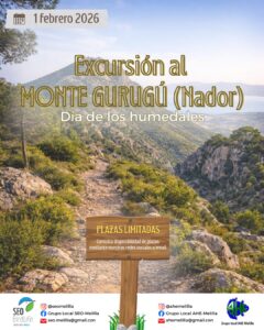 Sendero hacia el Monte Gurugú en Nador con señal de plazas limitadas.