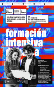 Cartel del curso intensivo de inglés B2 para jóvenes en Melilla