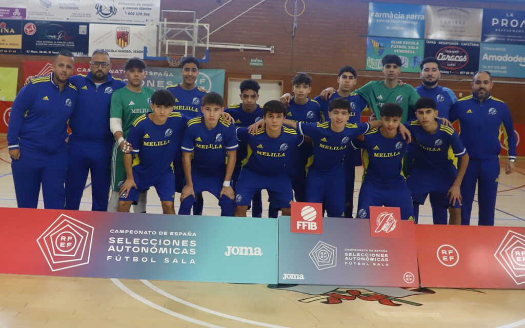 Equipo de fútbol sala Sub-16 de Melilla en el campeonato nacional