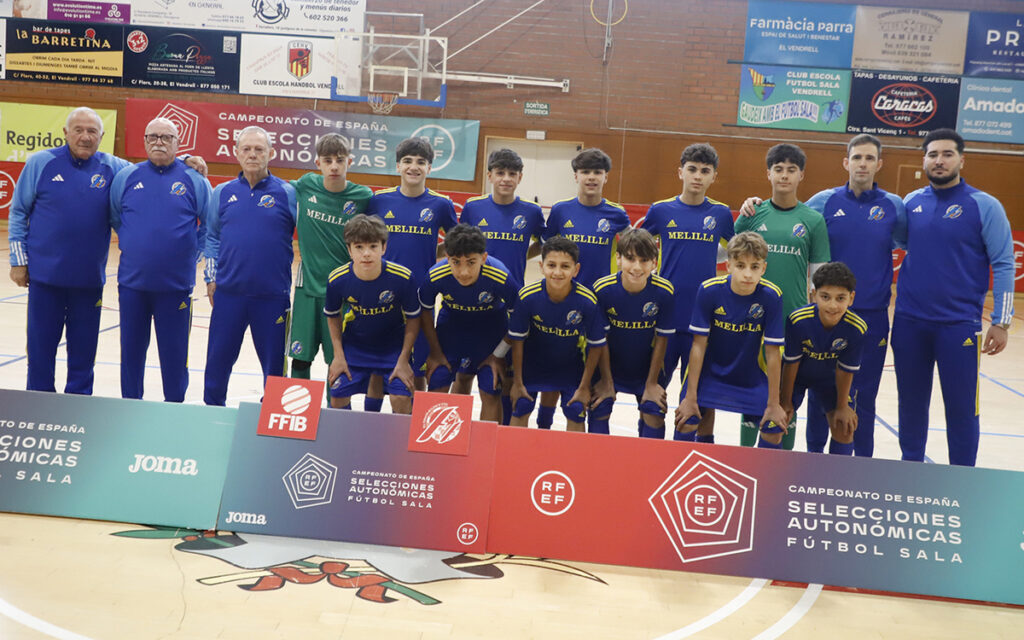 Equipo de fútbol sala Sub-14 de Melilla en competición