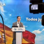 Isabel Moreno hablando en una conferencia de prensa en Melilla