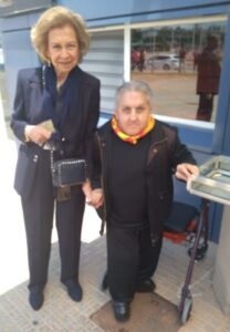 Mimón Kaddur y la Reina Doña Sofía en un encuentro