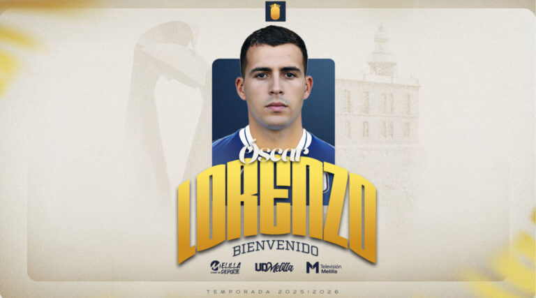 Óscar Lorenzo, nuevo jugador de la U.D. Melilla en su presentación