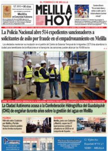 Portada del periódico Melilla Hoy con noticias locales del 10 de enero de 2026