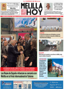 Portada del periódico Melilla Hoy del 23 de enero de 2026
