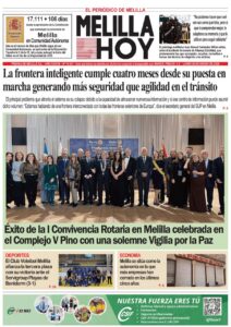 Portada del periódico Melilla Hoy del 26 de enero de 2026