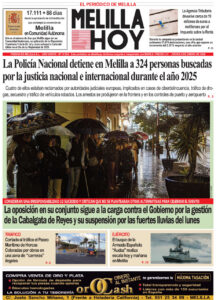 Portada del periódico Melilla Hoy del 8 de enero de 2026