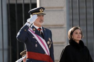 El Rey Felipe VI y la Reina Letizia durante la Pascua Militar en Madrid