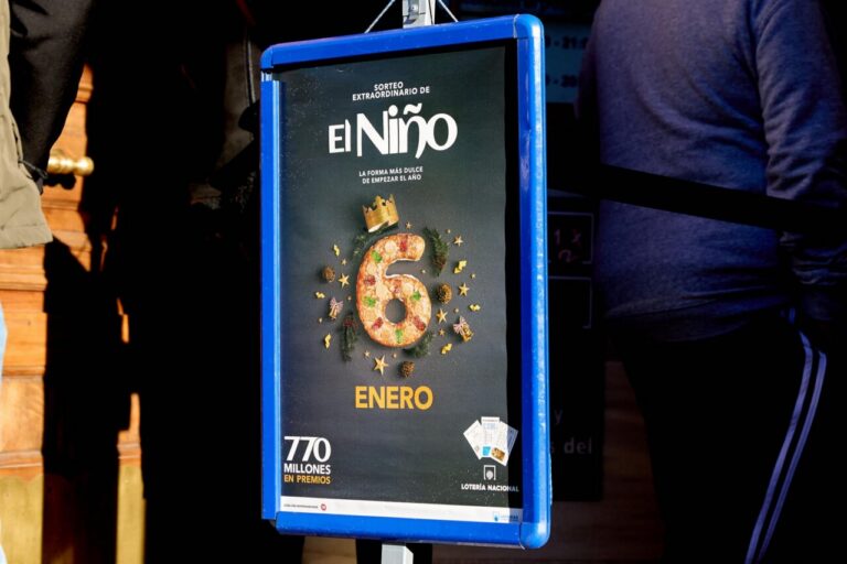 Cartel del Sorteo Extraordinario de El Niño con el número 6 de enero