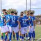 Jugadores del equipo juvenil de la U.D. Melilla en una reunión antes del partido