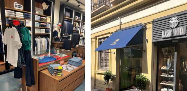 Interior y exterior de la tienda Classic Nouveau en Melilla