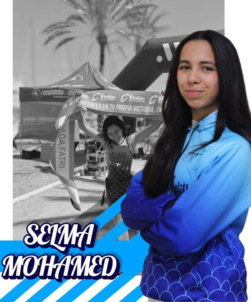 Selma Mohamed, joven triatleta del Club Triatlón Melilla, en evento deportivo