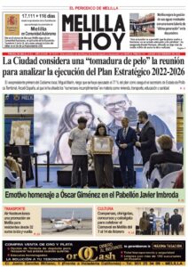 Portada del periódico Melilla Hoy con información sobre presupuestos locales