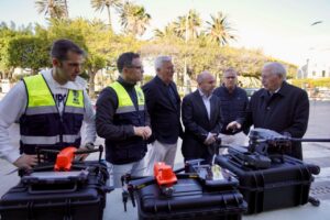 Presentación de drones para limpieza viaria en Melilla