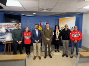 Presentación del nadador Miguel Ángel Rozas en Melilla
