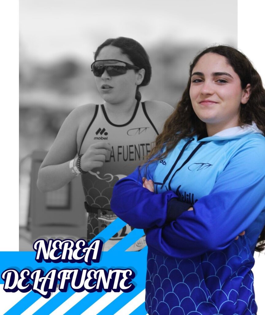 Nerea de la Fuente, triatleta del Club Triatlón Melilla, en competición.