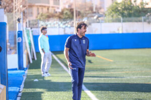 Pepe Arredondo, entrenador del filial de la U.D. Melilla en el campo