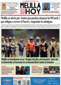 Portada del periódico Melilla Hoy del 13 de febrero de 2026