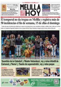 Portada del periódico Melilla HOY del 16 de febrero de 2026