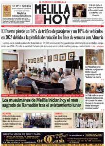 Portada del periódico Melilla Hoy del 19 de febrero de 2026