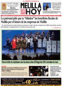 Portada del periódico Melilla Hoy del 10 de febrero de 2026