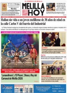 Portada del periódico Melilla Hoy del 14 de febrero de 2026