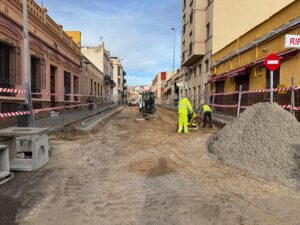 Obras de remodelación en la calle Gran Capitán del barrio del Rastro