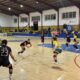 Jugadoras del Club Balonmano T-Maravilla Melilla en acción durante un partido