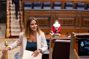 Sofía Acedo en el Congreso de los Diputados durante su intervención.